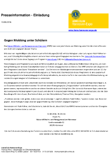 Thumbnail for Strippenziehen gegen Mobbing im KWRG, Hannover