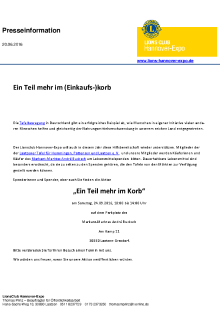 Thumbnail for Ein Teil mehr im (Einkaufs-)Korb bei Markant in Grasdorf