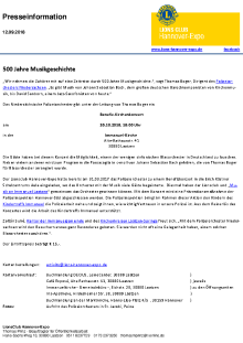 Thumbnail for Das Polzeiorchester Niedersachsen führt durch 500 Jahre Musikgeschichte