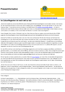 Thumbnail for Besuch im Zukunftsgarten - mit Spendenübergabe