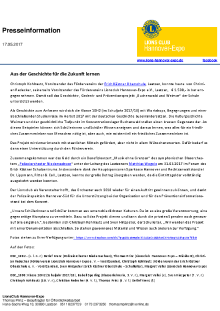 Thumbnail for Spende für das Geschichtsprojekt der Erich Kästner Oberschule, Laatzen