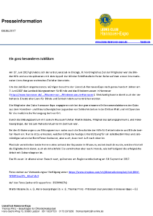 Thumbnail for Auf den Tag hundert Jahre nach Gründung von LIONS - Besuch des Landesbildungszentrums für Blinde