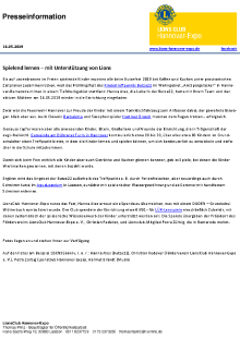 Thumbnail for Butze22, ein Projekt für Kinder in Bemerode, erhält eine Spende