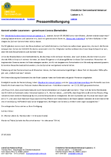 Thumbnail for Zusammenrücken nach Corona - der Christliche Seniorenbund Immanuel Laatzen bring Senioren wieder zusammen